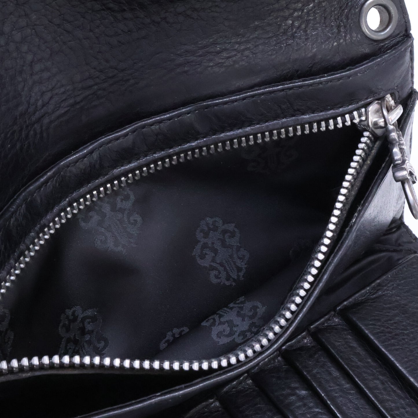 Chrome hearts クロムハーツ WAVE BS FLUER レザーロングウォレット 長財布 長財布（小銭入れあり）
