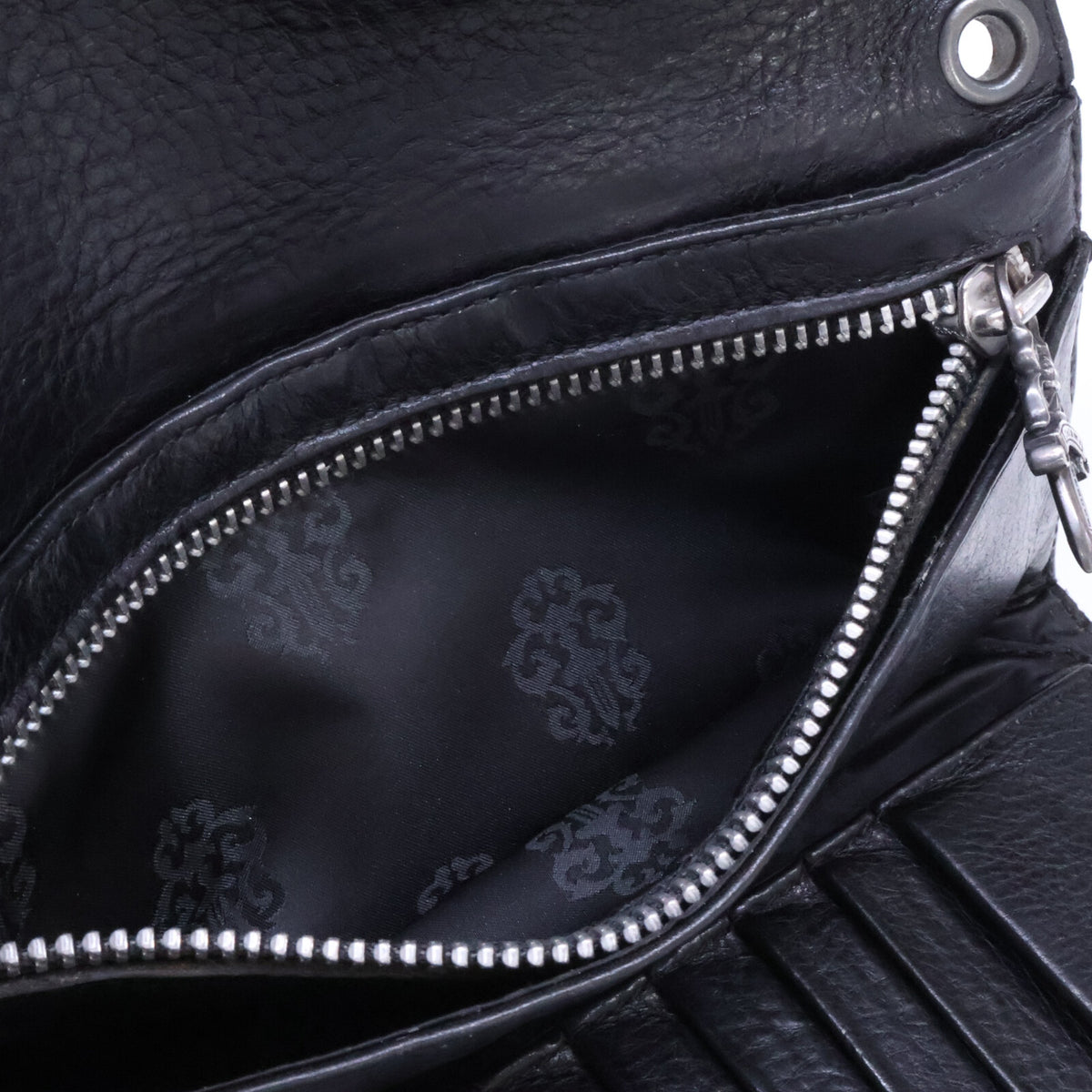 Chrome hearts Chrome Hearts WAVE BS FLUER leather long wallet long wallet (with coin pocket)