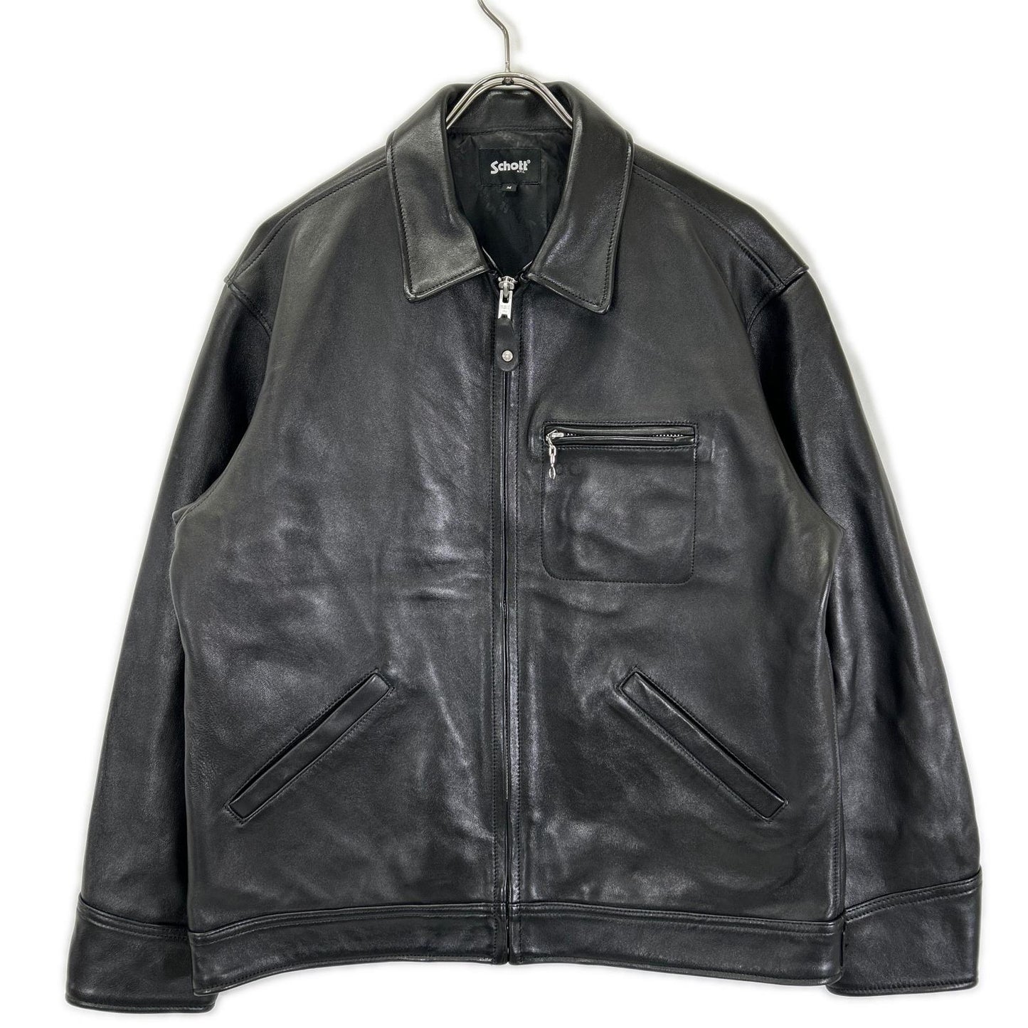 schott ショット 782-5950014 ブラック ラムスキン LEATHER TRACKER JACKET/レザートラッカージャケット ジャケット