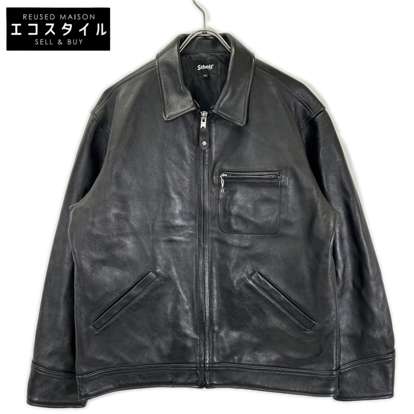 schott ショット 782-5950014 ブラック ラムスキン LEATHER TRACKER JACKET/レザートラッカージャケット ジャケット