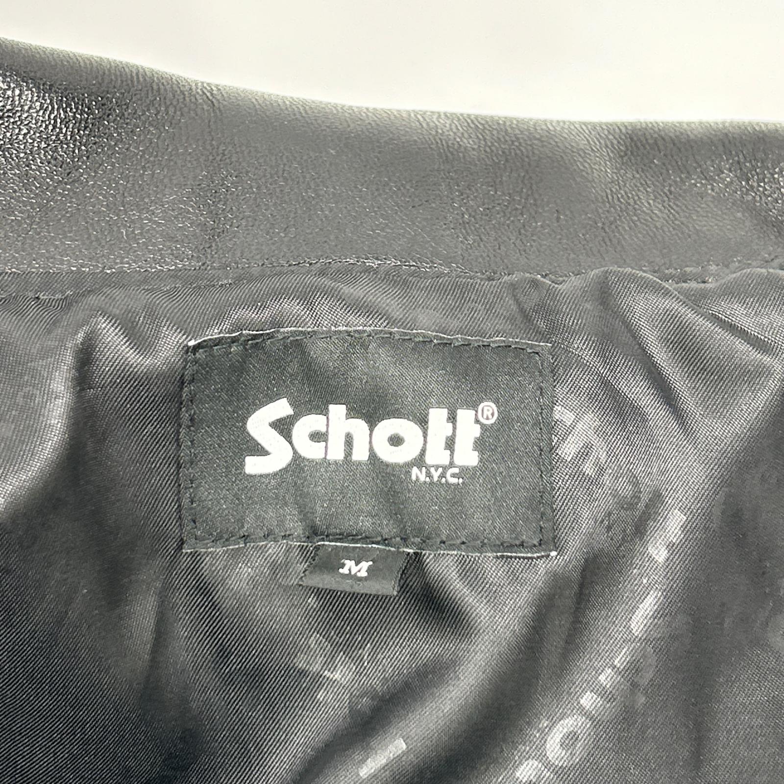 schott ショット 782-5950014 ブラック ラムスキン LEATHER TRACKER JACKET/レザートラッカージャケット ジャケット