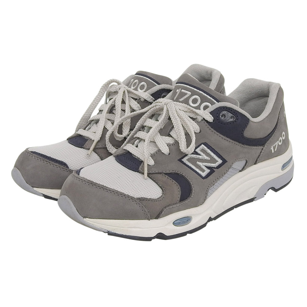 NEW BALANCE ニューバランス 新品同様 ヌバック×メッシュ CM1700 ローカットスニーカー シューズ メンズ グレー 26cm CM1700TE シューズ