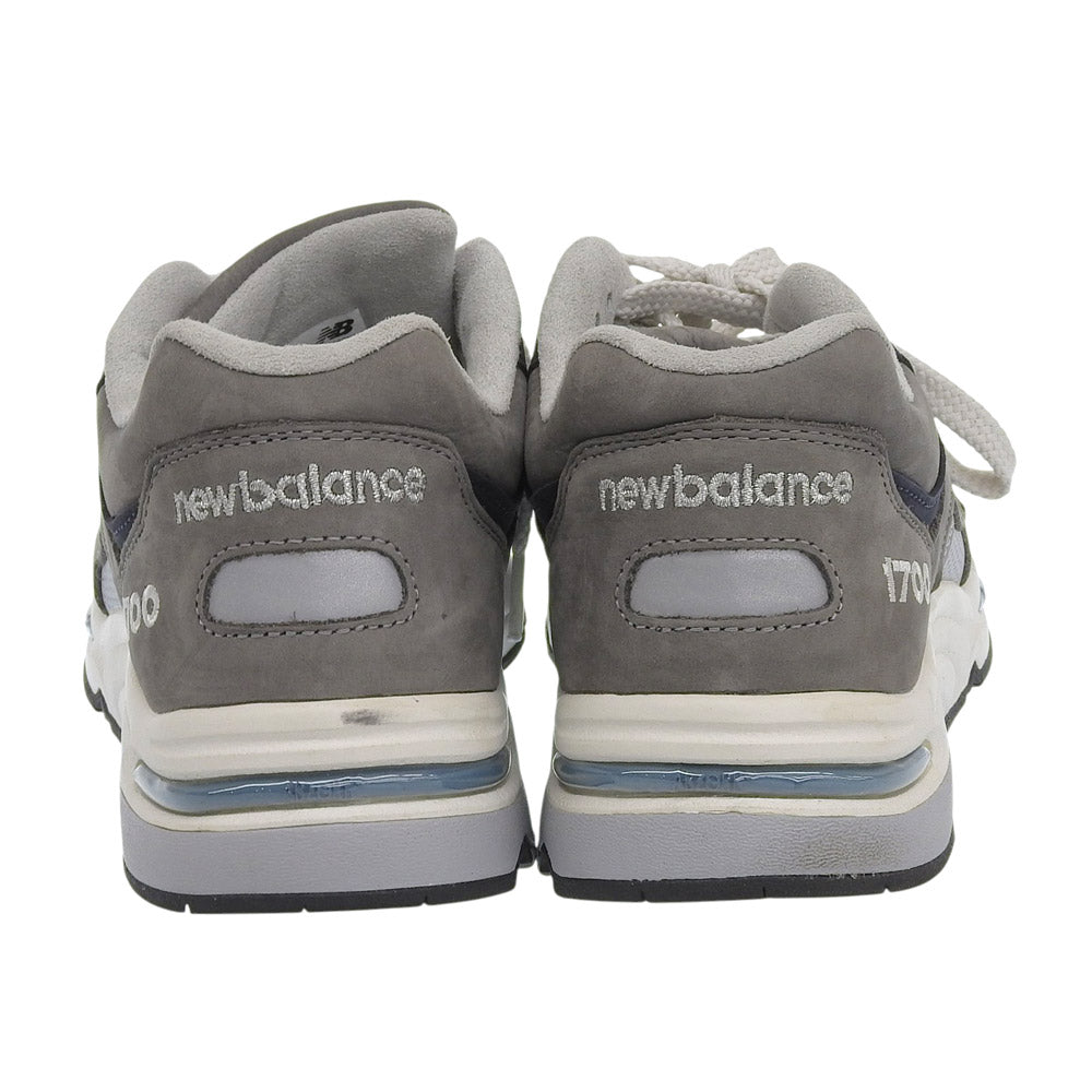 NEW BALANCE ニューバランス 新品同様 ヌバック×メッシュ CM1700 ローカットスニーカー シューズ メンズ グレー 26cm CM1700TE シューズ