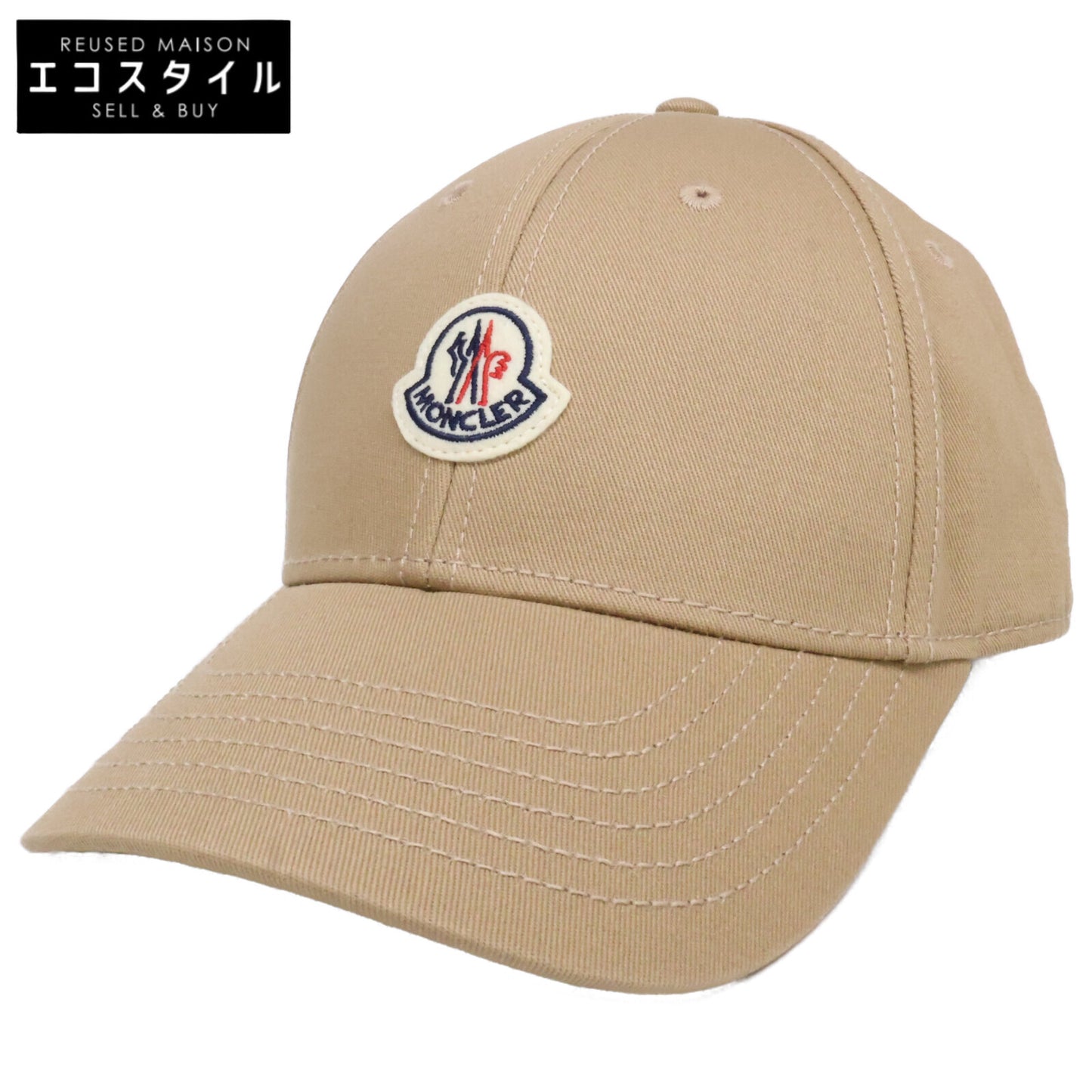 MONCLER モンクレール 【新品同様/国内正規】25SS K10933B00055 04863 BASEBALL ロゴワッペン コットン 6パネル ベースボールキャップ 帽子