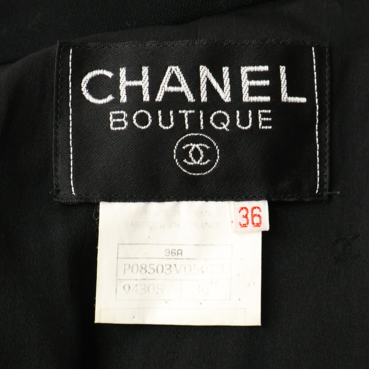 CHANEL シャネル 【国内正規】96A P08503V05073 ウール ココマークボタン 裾チェーン装飾 シングルジャケット ジャケット