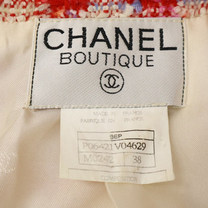 CHANEL シャネル 【国内正規】96P P06421V04629 チェック ココマークボタン ツイード ダブルジャケット/スカート セットアップ スーツ セットアップ