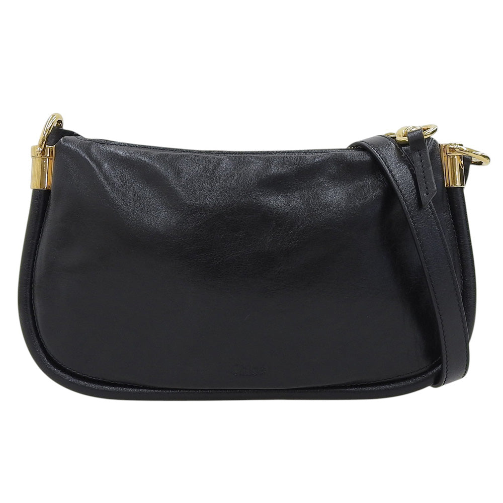 Chloe クロエ 美品 パラティ 24 ミニバッグ ショルダーバッグ レディース 黒 ブラック CHC24WP436O17001 ショルダーバッグ