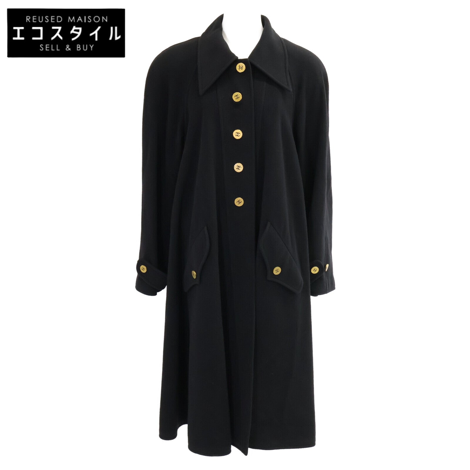 CHANEL シャネル 【国内正規】94A P04058V02921 ココマークボタン カシミヤ ロング コート
