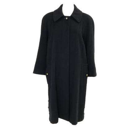 CHANEL シャネル 【国内正規】96A P08272W02312 カシミヤ サイドスリット ステンカラー コート