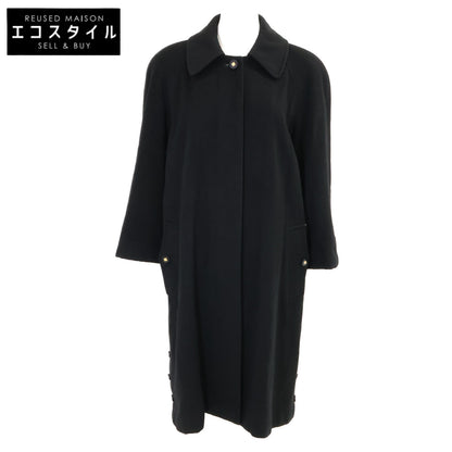 CHANEL シャネル 【国内正規】96A P08272W02312 カシミヤ サイドスリット ステンカラー コート