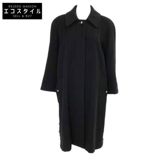 CHANEL シャネル 【国内正規】96A P08272W02312 カシミヤ サイドスリット ステンカラー コート