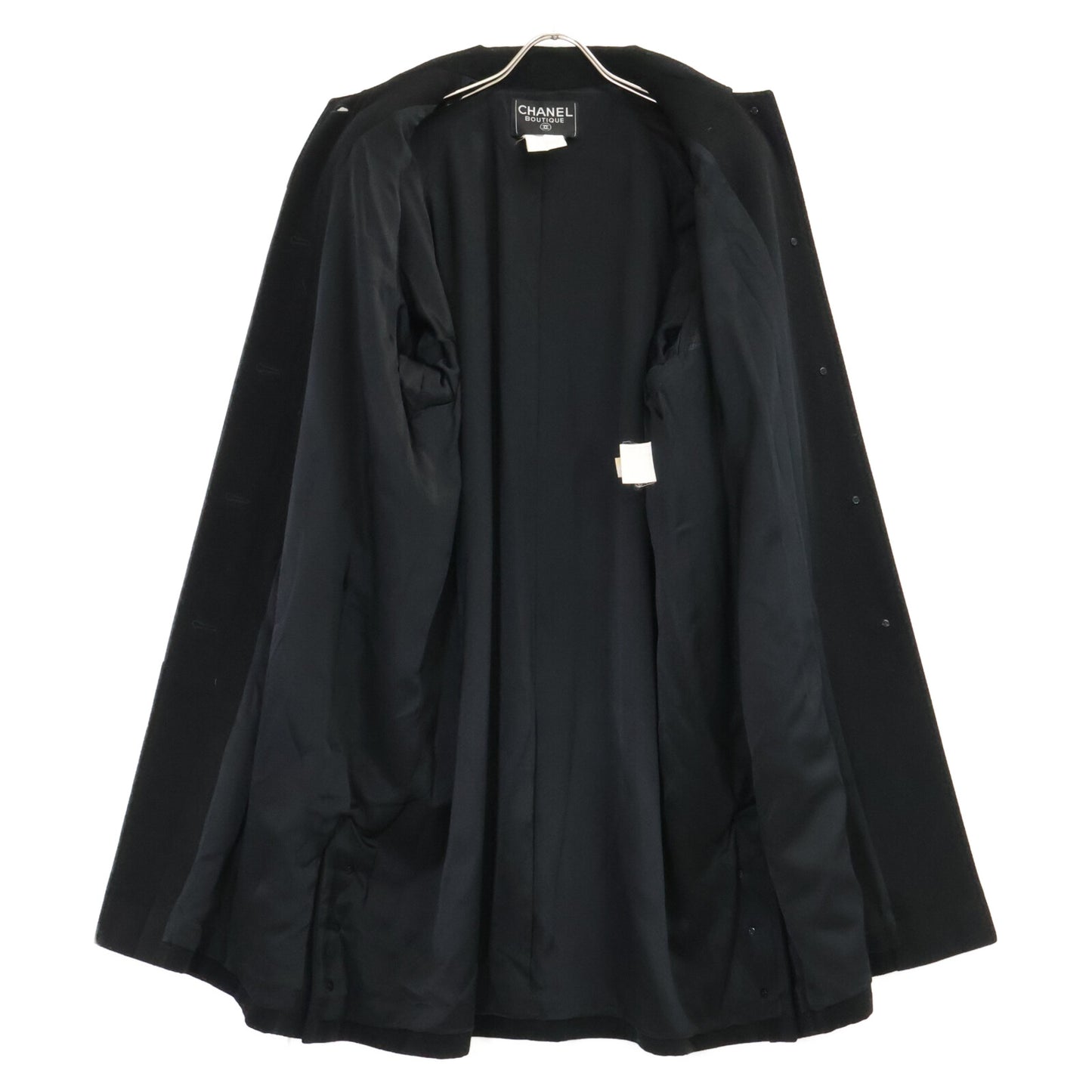 CHANEL シャネル 【国内正規】96A P08272W02312 カシミヤ サイドスリット ステンカラー コート