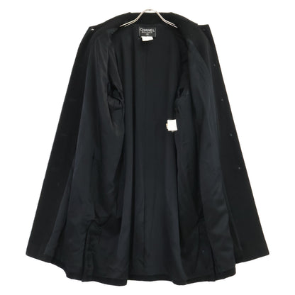 CHANEL シャネル 【国内正規】96A P08272W02312 カシミヤ サイドスリット ステンカラー コート