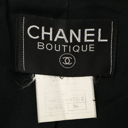 CHANEL シャネル 【国内正規】96A P08272W02312 カシミヤ サイドスリット ステンカラー コート