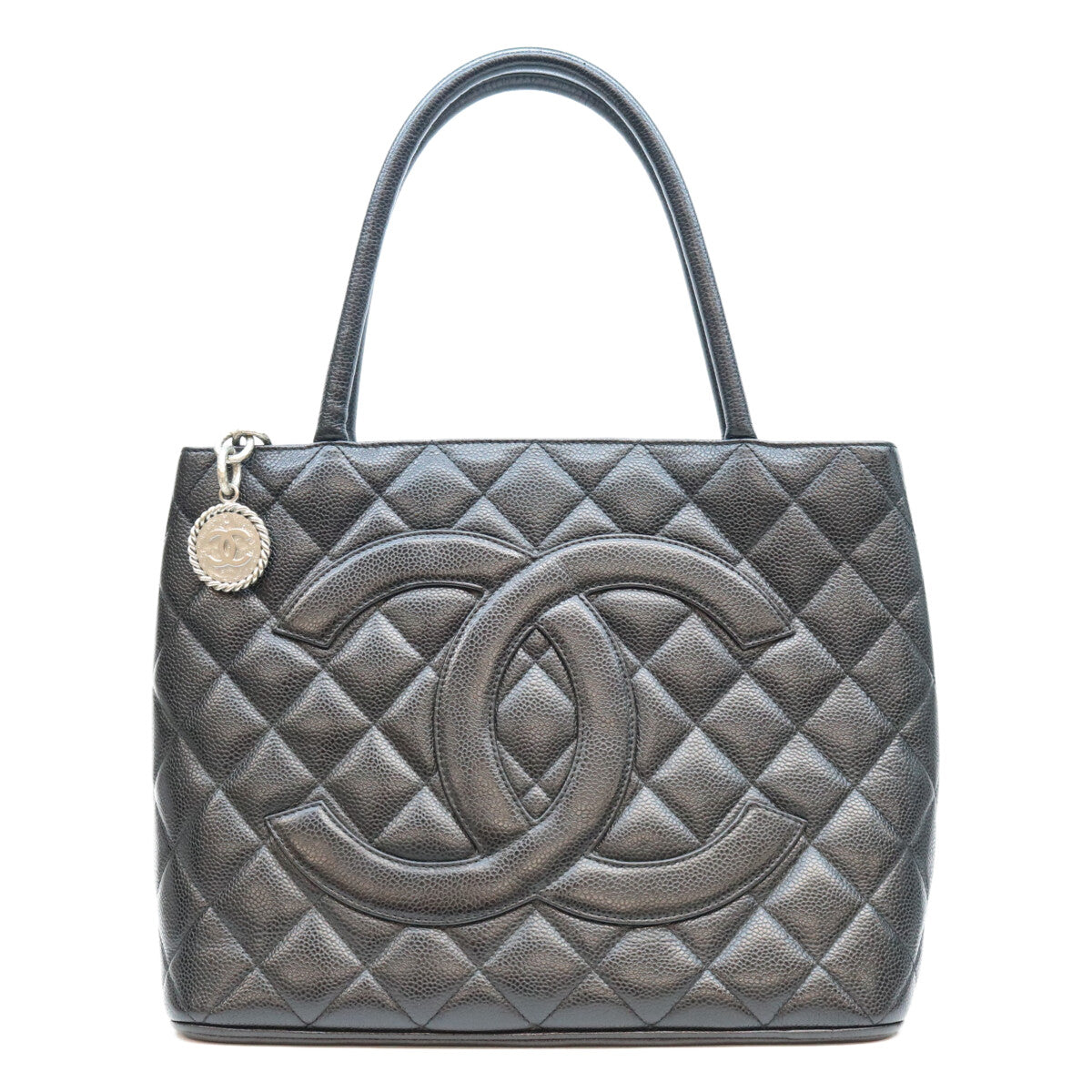 CHANEL シャネル 6番台 黒 キャビアスキン SV金具 復刻トートバッグ トートバッグ