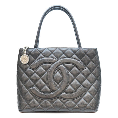 CHANEL シャネル 6番台 黒 キャビアスキン SV金具 復刻トートバッグ トートバッグ