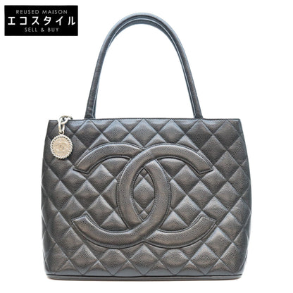 CHANEL シャネル 6番台 黒 キャビアスキン SV金具 復刻トートバッグ トートバッグ