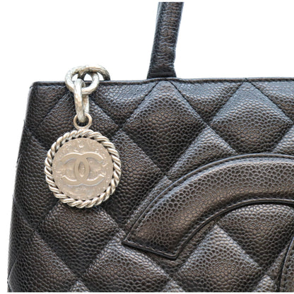 CHANEL シャネル 6番台 黒 キャビアスキン SV金具 復刻トートバッグ トートバッグ