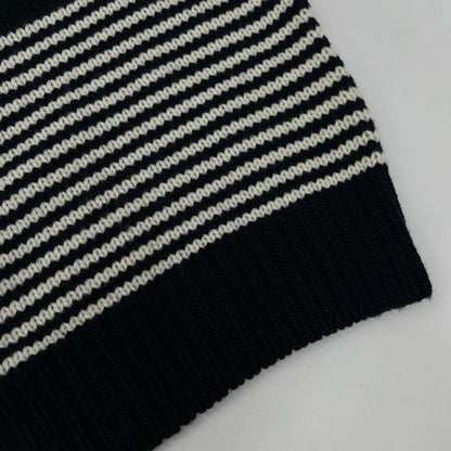 MONCLER モンクレール ネイビー ウールカシミヤ ボーダー MAGLIONE TRICOT セーター トップス