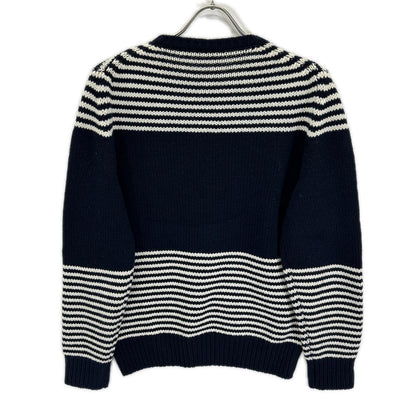 MONCLER モンクレール ネイビー ウールカシミヤ ボーダー MAGLIONE TRICOT セーター トップス