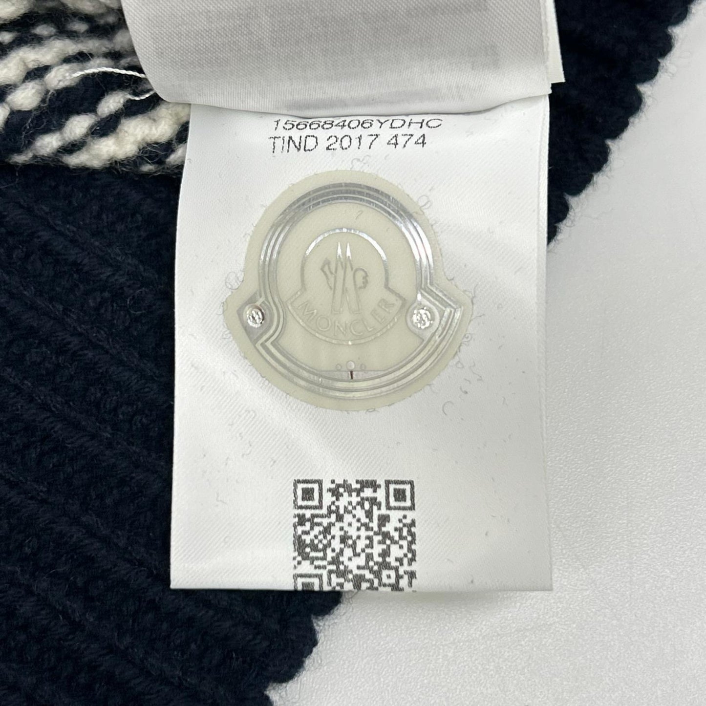 MONCLER モンクレール ネイビー ウールカシミヤ ボーダー MAGLIONE TRICOT セーター トップス