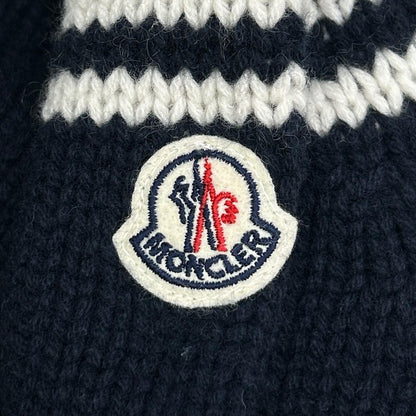 MONCLER モンクレール ネイビー ウールカシミヤ ボーダー MAGLIONE TRICOT セーター トップス
