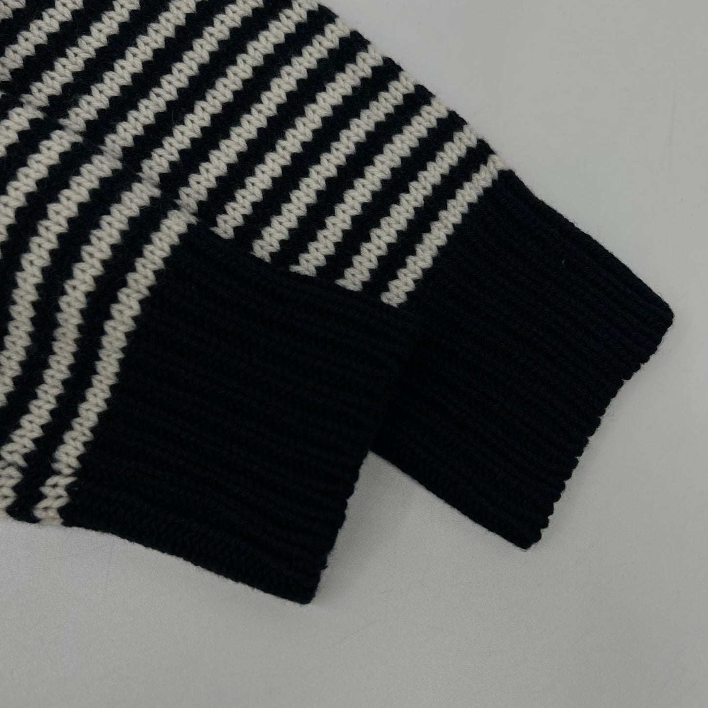MONCLER モンクレール ネイビー ウールカシミヤ ボーダー MAGLIONE TRICOT セーター トップス