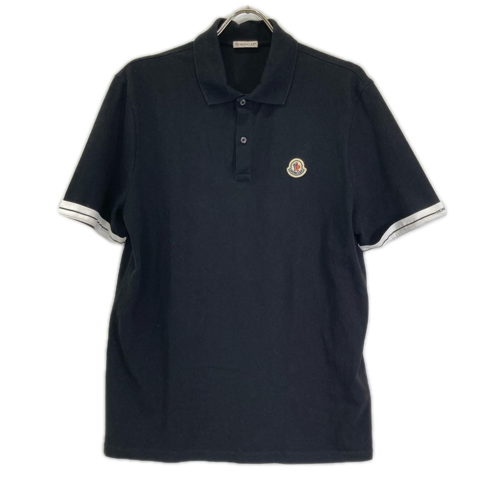 MONCLER モンクレール 24年製 ブラック コットン SS POLO ショートスリーブポロシャツ トップス