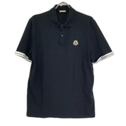 MONCLER モンクレール 24年製 ブラック コットン SS POLO ショートスリーブポロシャツ トップス