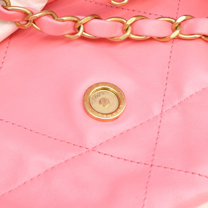 CHANEL シャネル AS3260 コーラルピンク シャイニーカーフ シャネル22スモール ショルダーバッグ ショルダーバッグ