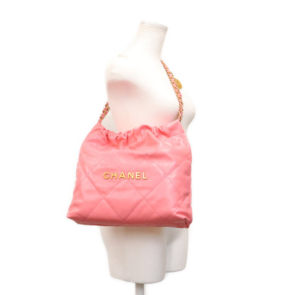 CHANEL シャネル AS3260 コーラルピンク シャイニーカーフ シャネル22スモール ショルダーバッグ ショルダーバッグ