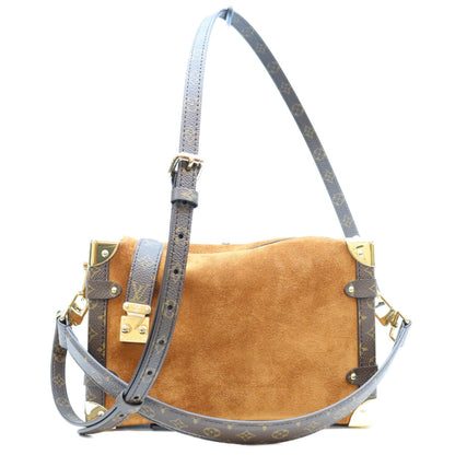 LOUIS VUITTON ルイヴィトン M15072 モノグラム スエードカーフレザー タン サイドトランクMM ショルダーバッグ ショルダーバッグ