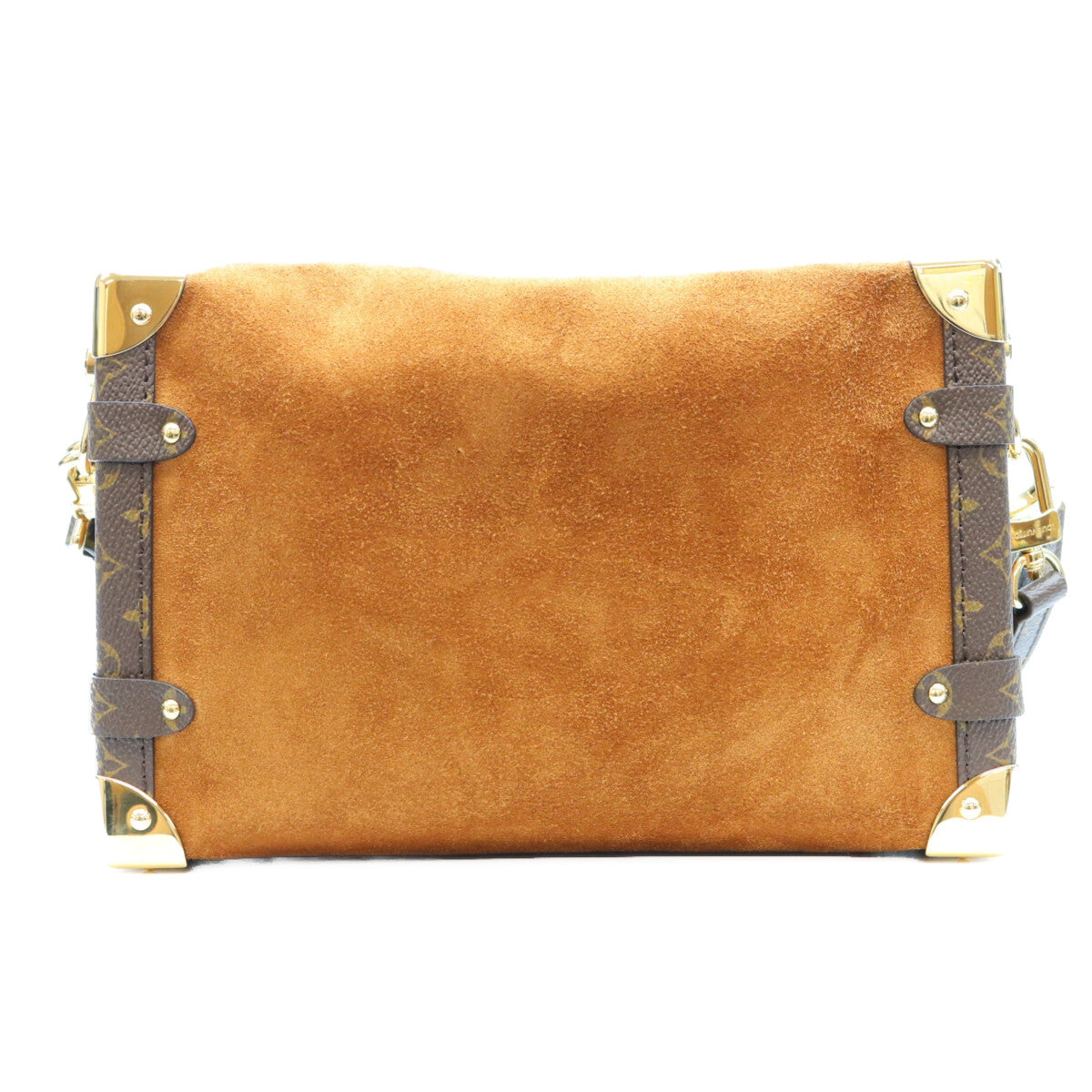 LOUIS VUITTON ルイヴィトン M15072 モノグラム スエードカーフレザー タン サイドトランクMM ショルダーバッグ ショルダーバッグ