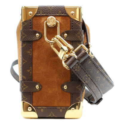 LOUIS VUITTON ルイヴィトン M15072 モノグラム スエードカーフレザー タン サイドトランクMM ショルダーバッグ ショルダーバッグ