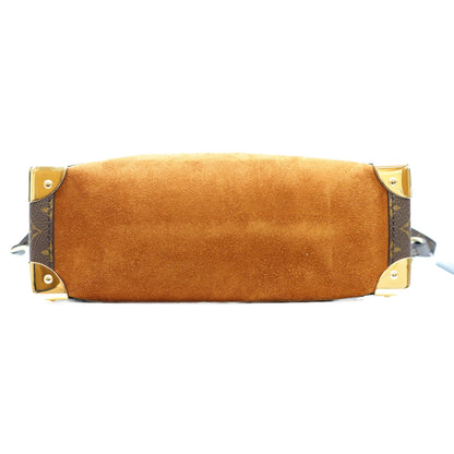 LOUIS VUITTON ルイヴィトン M15072 モノグラム スエードカーフレザー タン サイドトランクMM ショルダーバッグ ショルダーバッグ