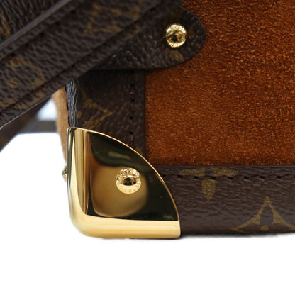 LOUIS VUITTON ルイヴィトン M15072 モノグラム スエードカーフレザー タン サイドトランクMM ショルダーバッグ ショルダーバッグ