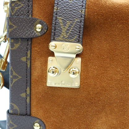 LOUIS VUITTON ルイヴィトン M15072 モノグラム スエードカーフレザー タン サイドトランクMM ショルダーバッグ ショルダーバッグ