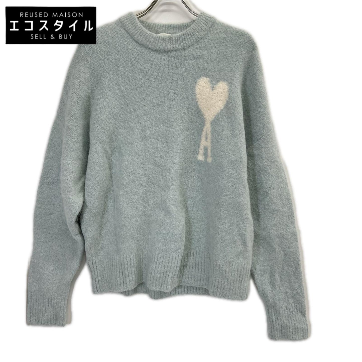 AMI Alexandre Mattiussi アミアレクサンドルマテュッシ ライトブルー ウール DE COEUR CLOUDY ADCセーター トップス