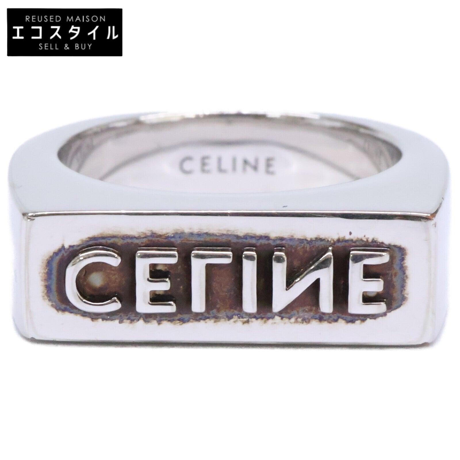 CELINE セリーヌ CELINE モノクローム スタンプ リング 指輪