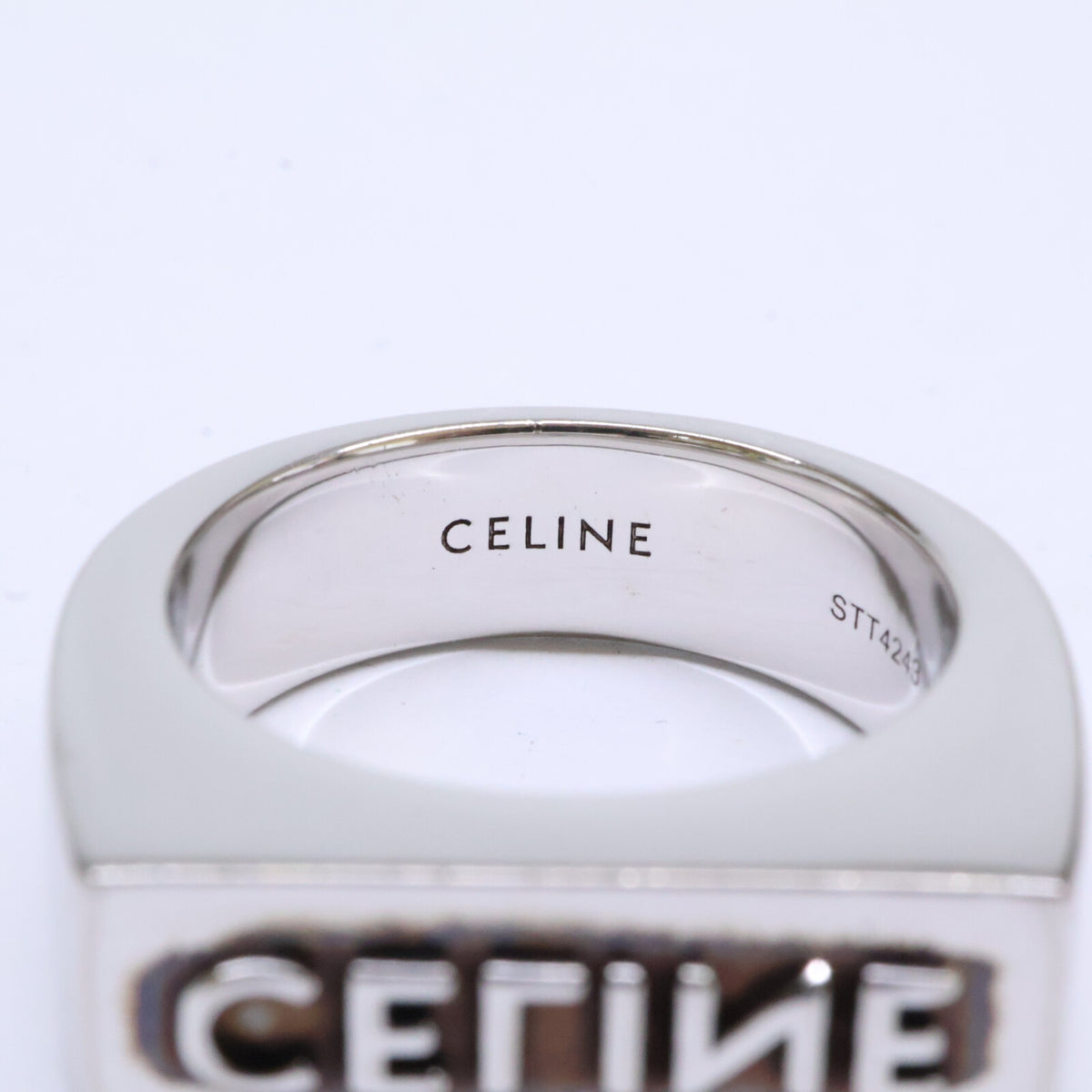 CELINE セリーヌ CELINE モノクローム スタンプ リング 指輪