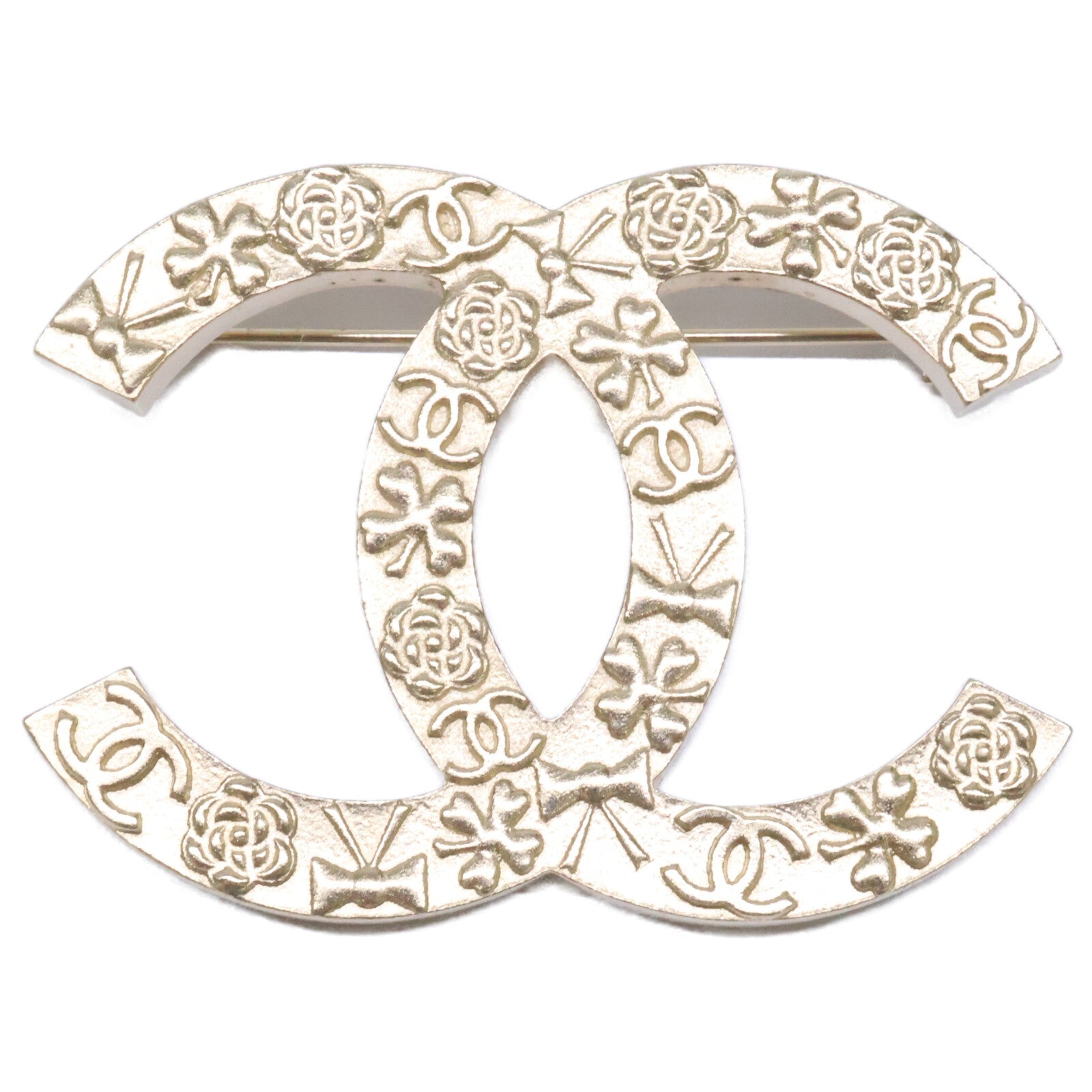 CHANEL シャネル 美品 08A マルチアイコン ココマーク ブローチ