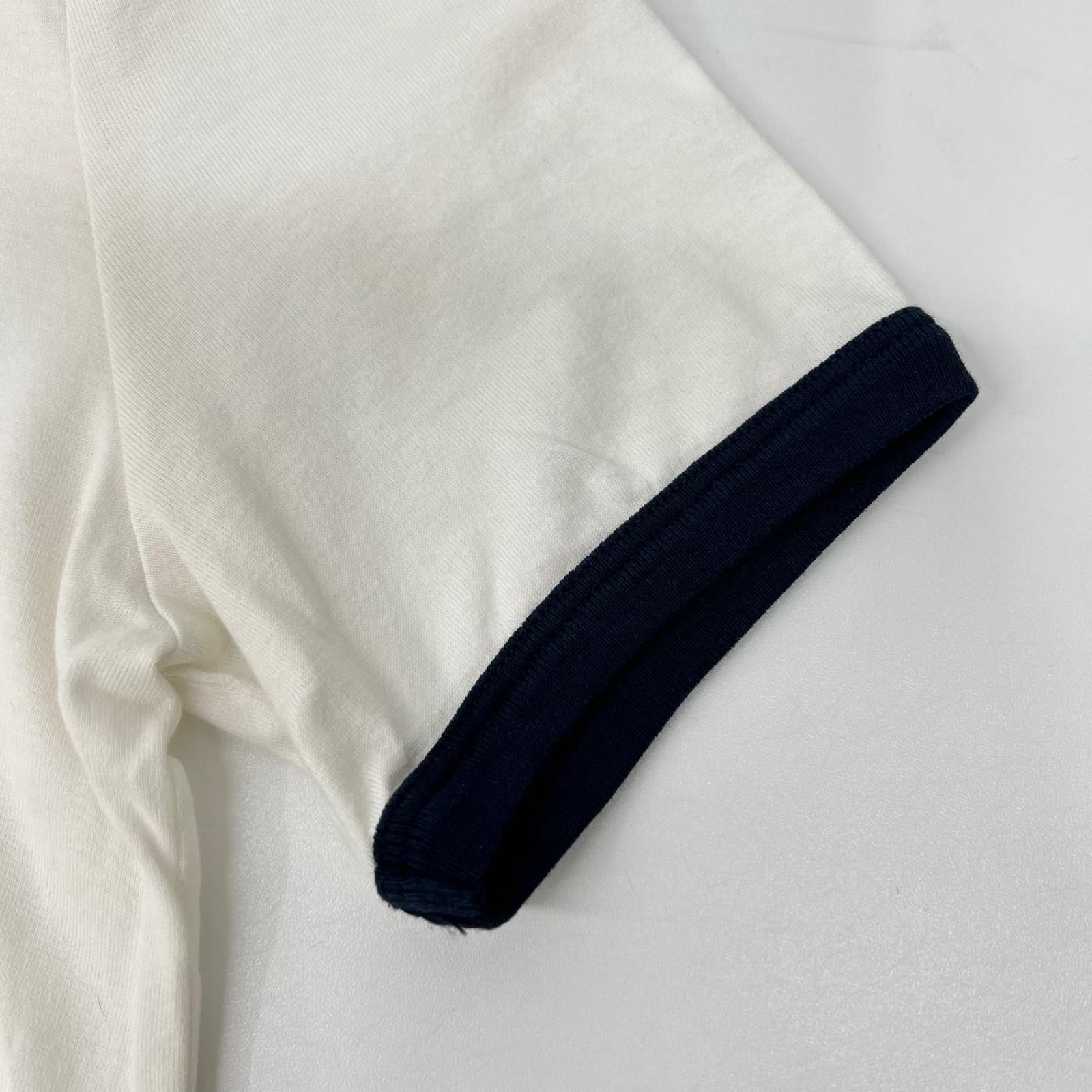 CELINE セリーヌ 2X872671Q ホワイト コットンジャージー ロゴプリント カットソー トップス