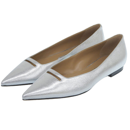 PELLICO ペリーコ 美品 ポインテッドトゥーシューズ レディース シルバー 37 1/2 シューズ