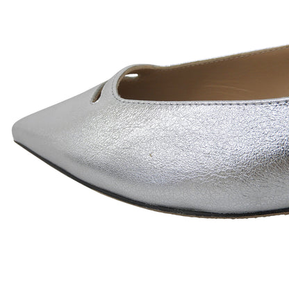 PELLICO ペリーコ 美品 ポインテッドトゥーシューズ レディース シルバー 37 1/2 シューズ
