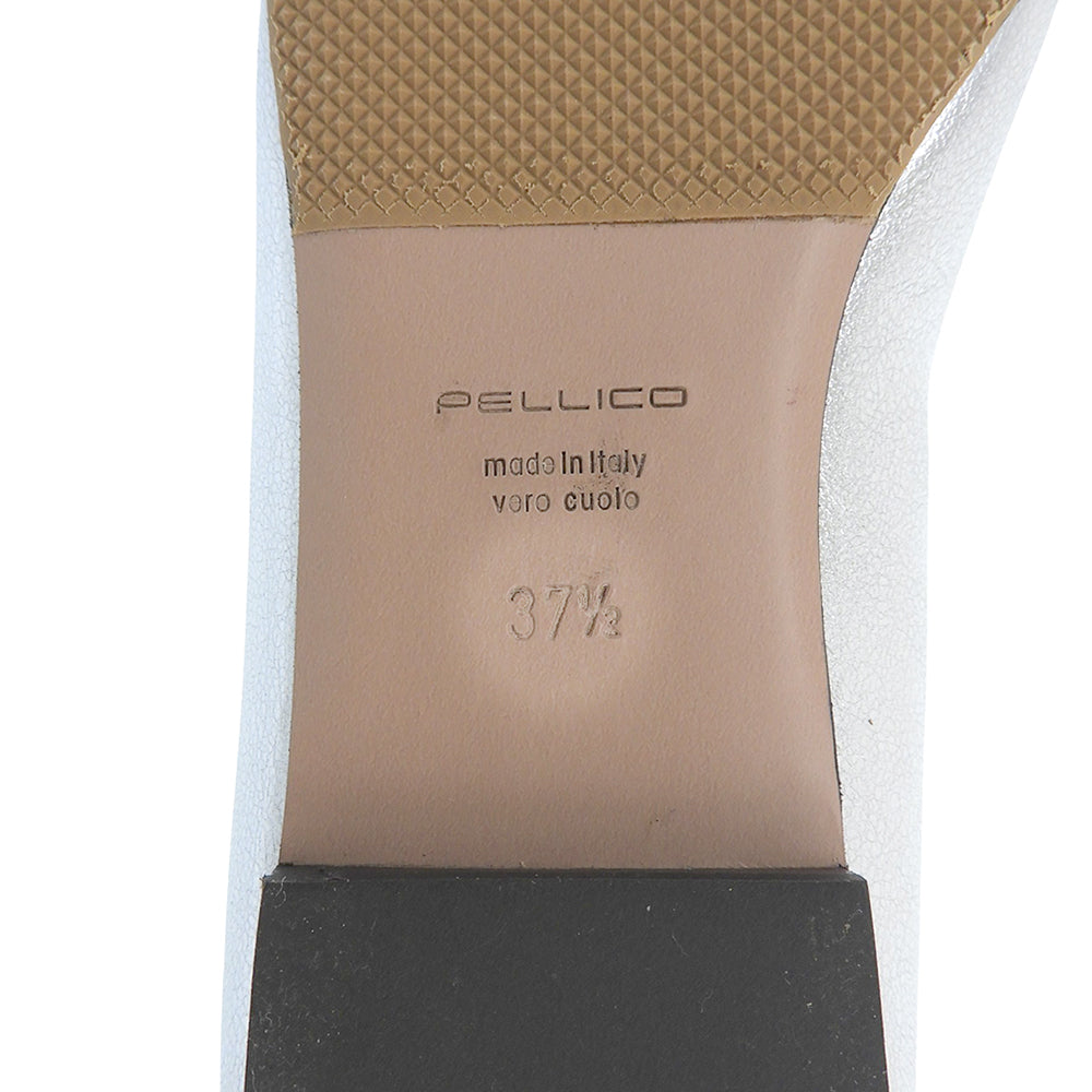 PELLICO ペリーコ 美品 ポインテッドトゥーシューズ レディース シルバー 37 1/2 シューズ