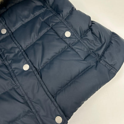 TOMMYHILFIGER トミーヒルフィガー ネイビー サークルロゴ ファー付き ダウンベスト ベスト
