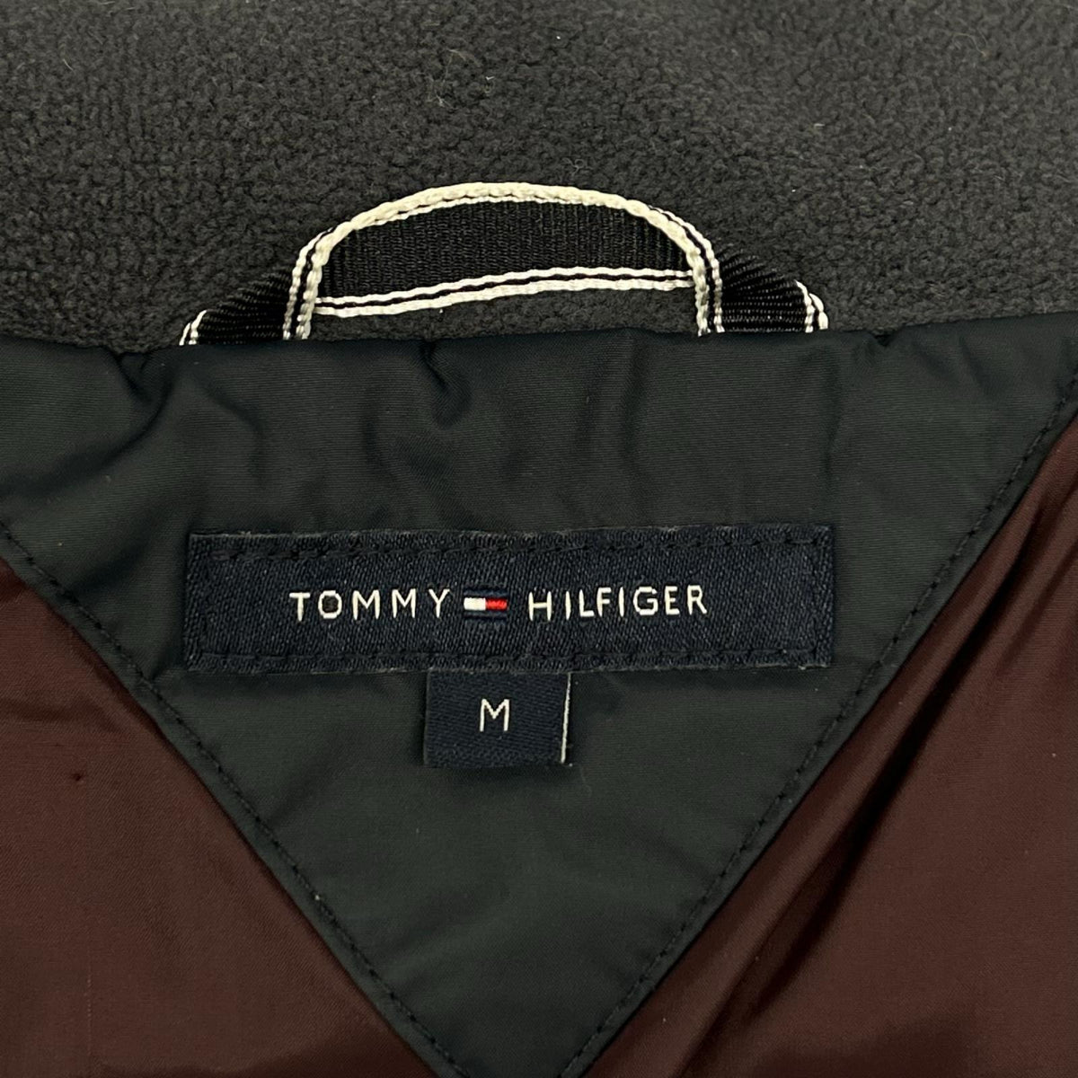TOMMYHILFIGER トミーヒルフィガー ネイビー サークルロゴ ファー付き ダウンベスト ベスト