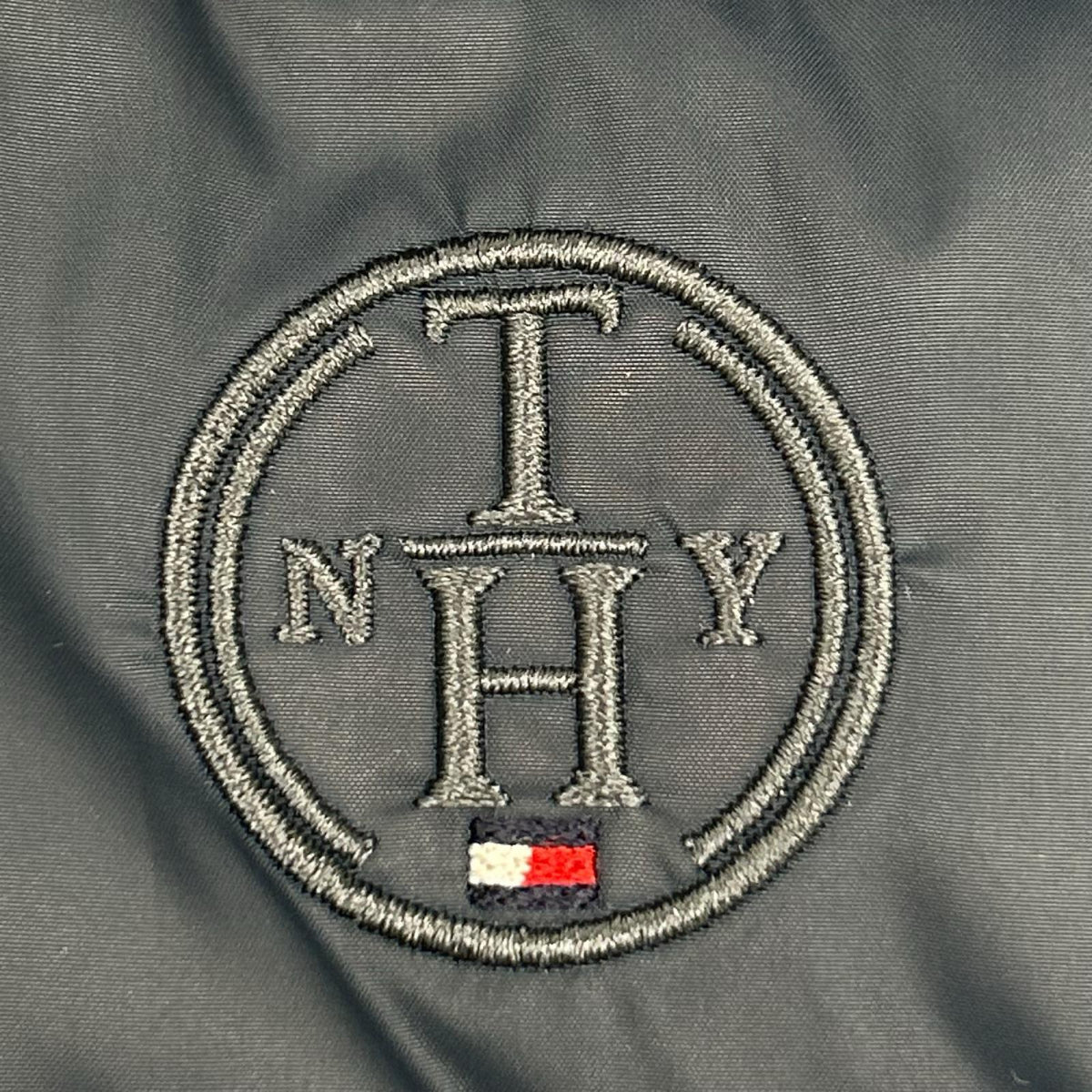TOMMYHILFIGER トミーヒルフィガー ネイビー サークルロゴ ファー付き ダウンベスト ベスト