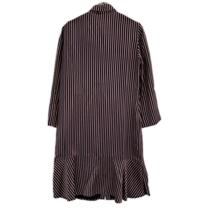MAX&CO. マックス&コー 72210317 ネイビー×ピンク ボウタイ シャツワンピース ワンピース