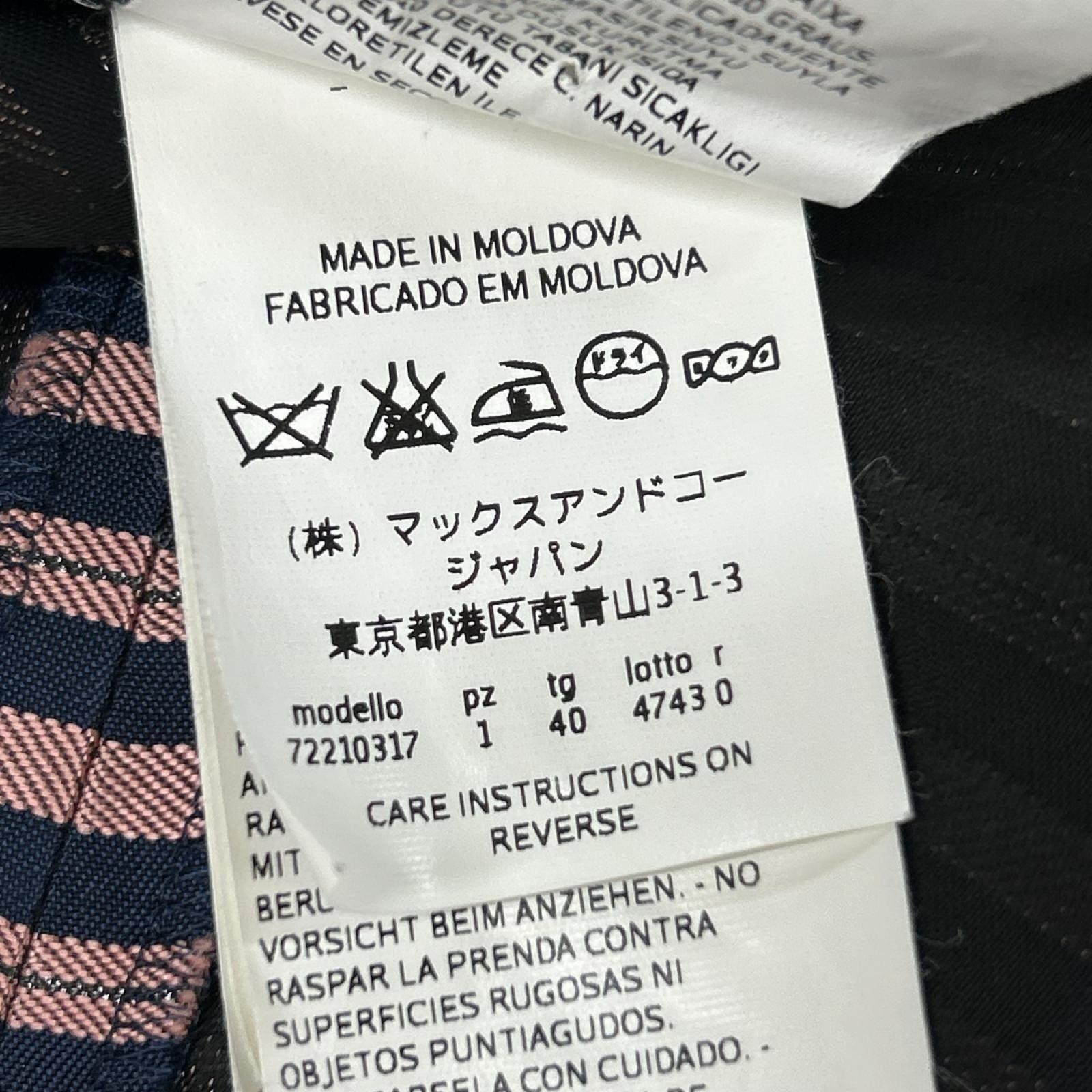 MAX&CO. マックス&コー 72210317 ネイビー×ピンク ボウタイ シャツワンピース ワンピース